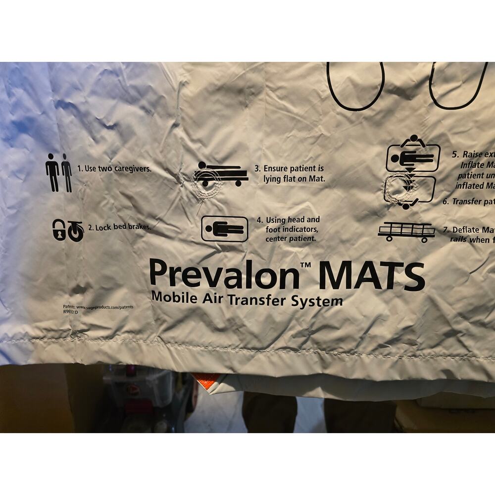 SOLD Sage Prevalon Inflatable Mat Mobile Air Transfer System 39" X 81" 1000 lb - Picture 6 of 6